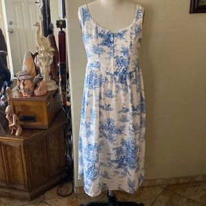 TOILE DE JOUY CORSET MIDI DRESS cider size L